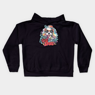 Just A Girl Who Loves dog Kids Hoodie